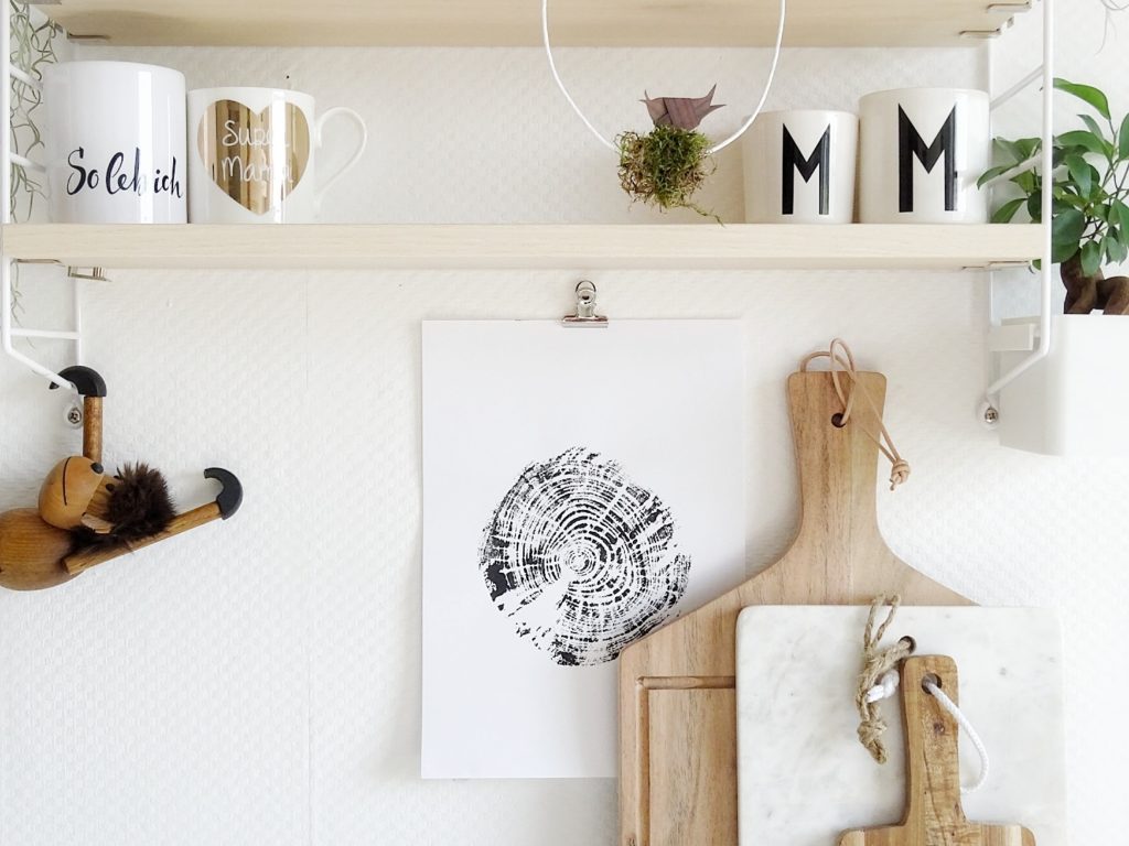 Mit Baumscheiben DIY-Wandbilder drucken | DIY-Geschenkidee - auch zum Muttertag | Personal Lifestyle, DIY and Interior Blog | Auf der Mammiladen-Seite des Lebens