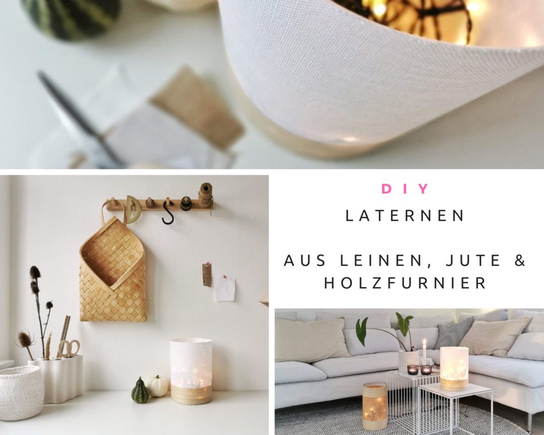DIY-Laternen aus Leinen, Jute und Furnierholz smart beleuchtet | mammilade.com