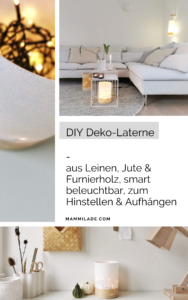 DIY-Laternen aus Leinen, Jute und Furnierholz smart beleuchtet | mammilade.com